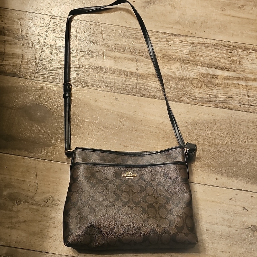 Coach Signature Brown Crossbody Bag